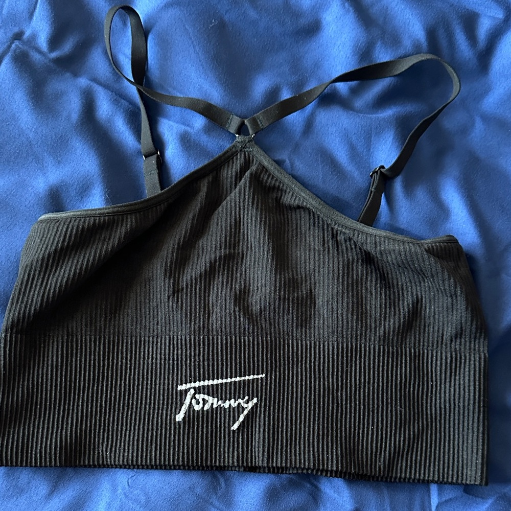 Tommy Hilfiger Black Ribbed Bralette